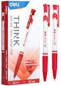 DELI KIMIK BALLPOINT THINK Q25RD RED 0.7 1/12