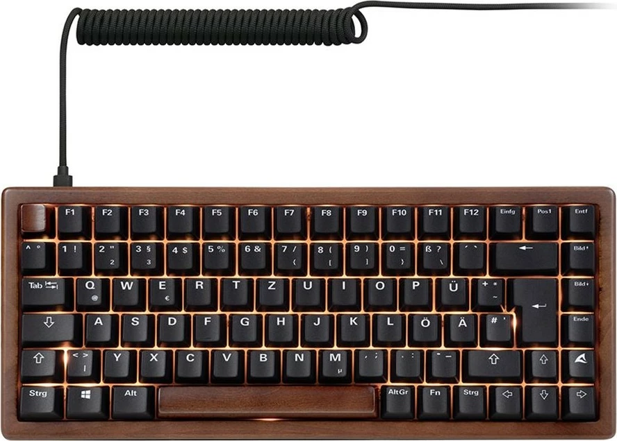 Tastierë gaming Sharkoon Skiller SGK50S3 Wood, mekanike, QWERTZ, e zezë