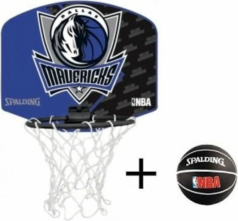 Tabelë mini basketbolli Spalding Dallas Mavericks me top, për fëmijë