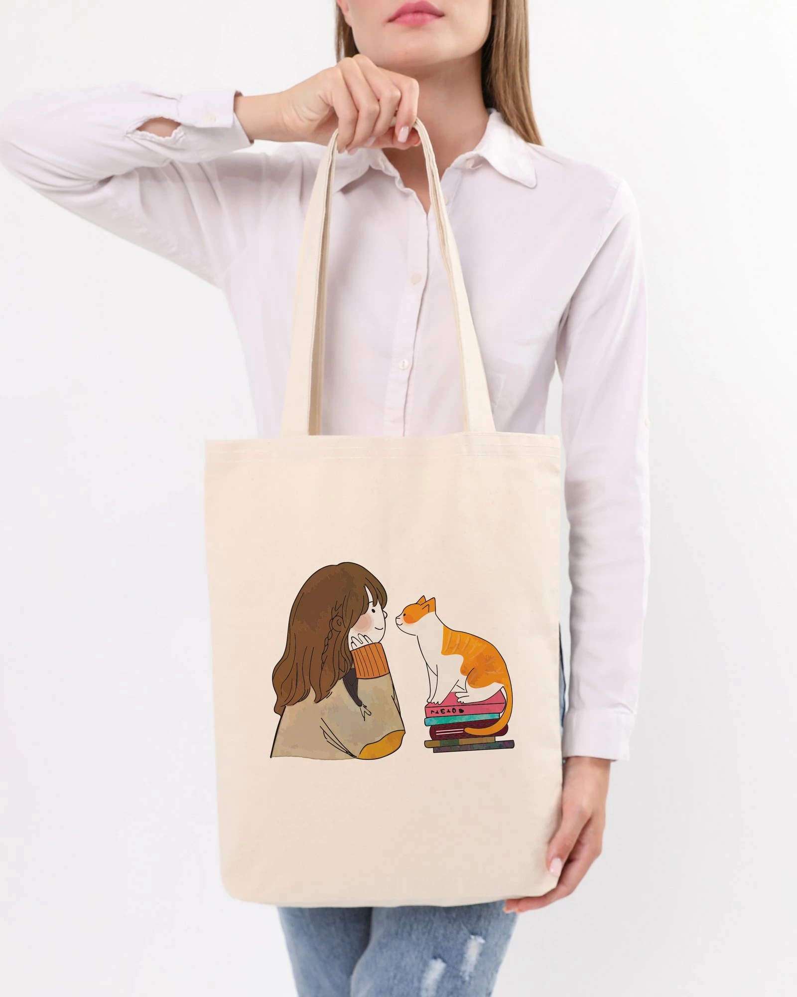 Çantë Tote Zoozie Bags, krem, 1160