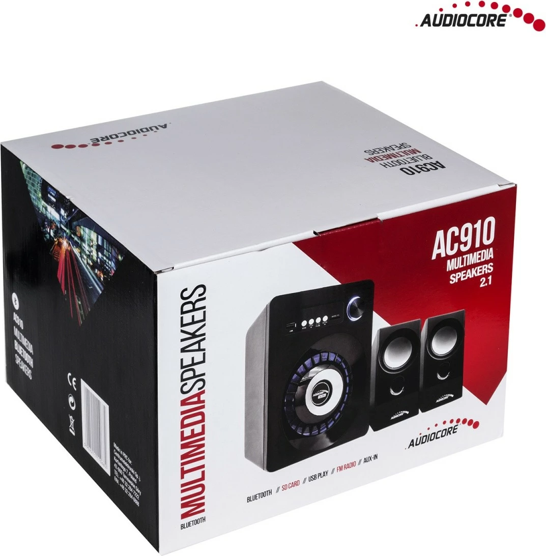 Set altoparlantë Bluetooth 2.1 Audiocore AC910, i zi
