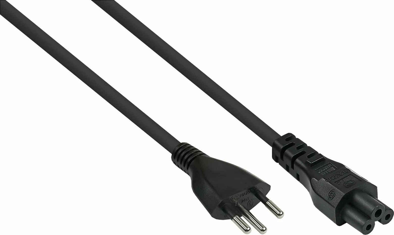 Kabllo rryme Kabelmeister, Swiss Type J në IEC C5, 1.8m, e zezë