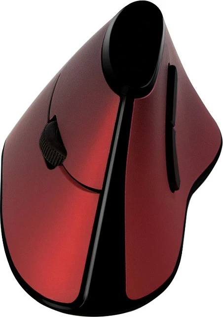 Maus LogiLink vertikal ergonomik 2.4G, 5 butona, bordeaux e kuqe