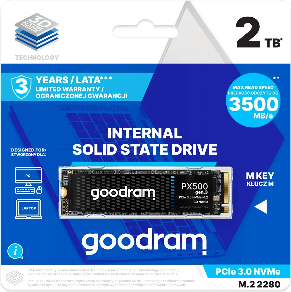 SSD Goodram PX500 GEN.3, 2.05 TB, M.2 PCI Express 3.0, 3D NAND
