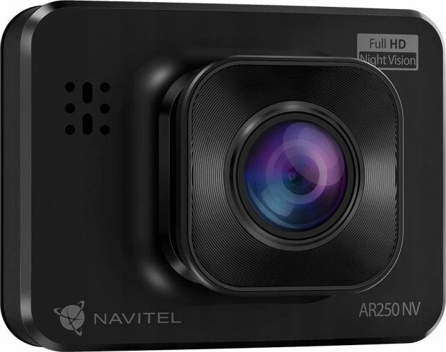 Kamerë regjistruese për veturë Navitel AR250 NV Full HD 1080p, Night Vision, ekran 2\", kënd 140°, e zezë, set me mbajtëse dhe karikues veture