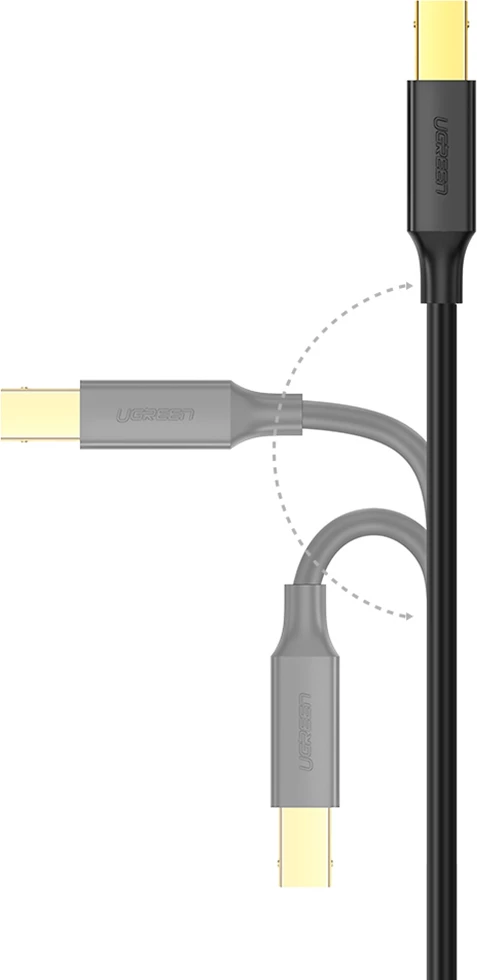 Kabllo printeri Ugreen USB-B në USB-A, 1m, e zezë