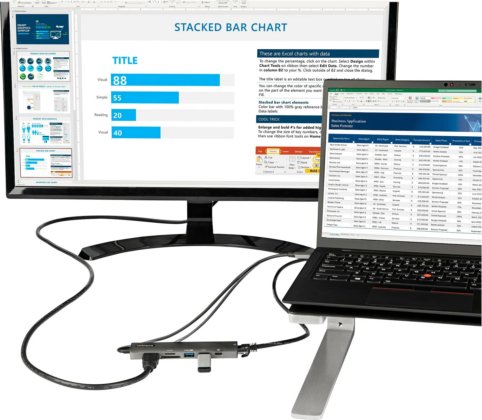 Adapter Hub USB-C StarTech, HDMI 4K 60Hz, Gigabit Ethernet, 100W USB-C PD, SD/microSD, 2x USB-A 5Gbps, i zi/hiri