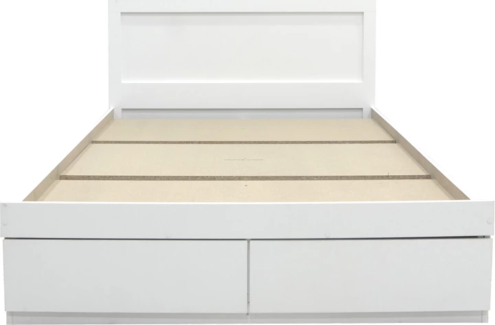 Krevat Olympus me sirtarë, ngjyrë e bardhë, 160x200cm