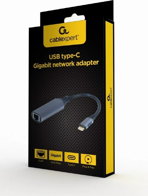 Përshtatës Gembird A-USB3C-LAN-01, hiri 