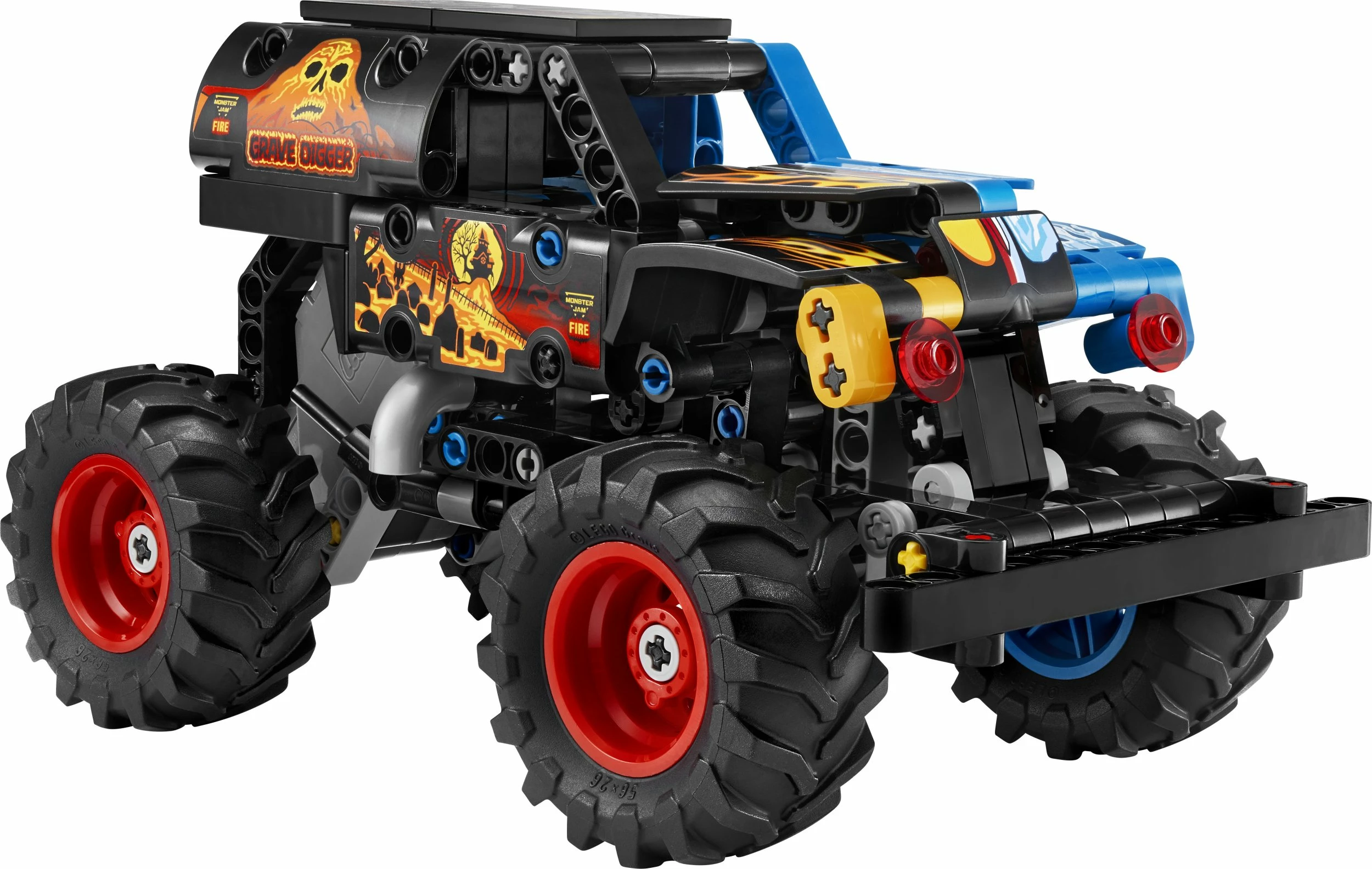Set ndërtimi LEGO Technic Monster Jam Grave Digger Fire and Ice 42219, 263 copë, pull-back