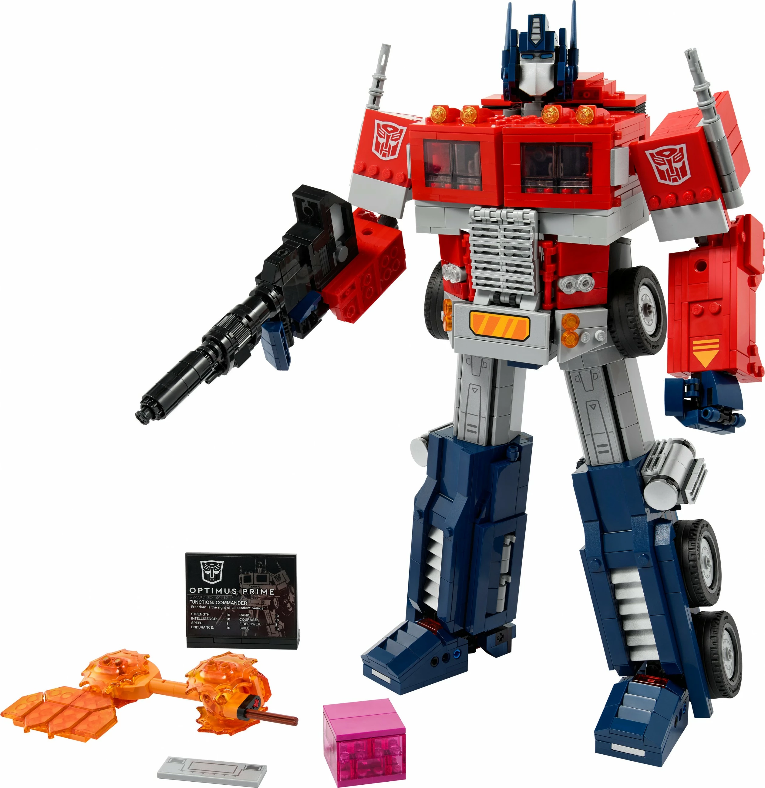 Set ndërtimi LEGO ICONS Optimus Prime, 1508 pjesë, plastikë, shumëngjyrësh