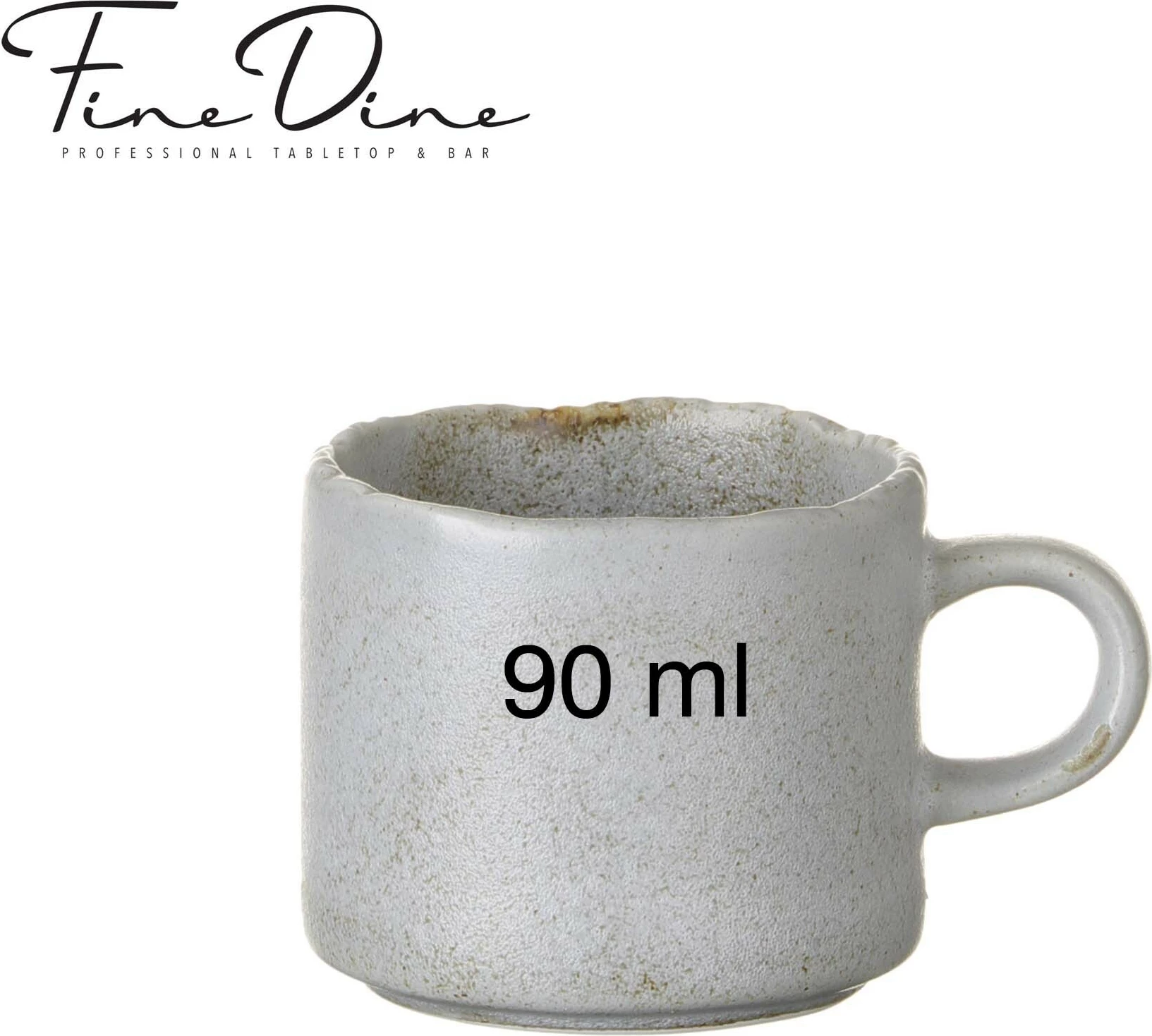 Filxhan espresso Fine Dine Stark 90 ml, set 3 copë, gri