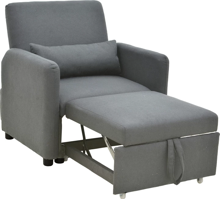 Fotel-krevat Flexa, material stof, ngjyrë gri, 85x92x84cm