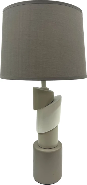 Llambë tavoline Frant Inart E27, ngjyrë kafe, qeramike-metalike, D28x54cm