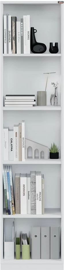 Raft librash Hanah Home, Ktp-325-Bb-1, ngjyrë e bardhë