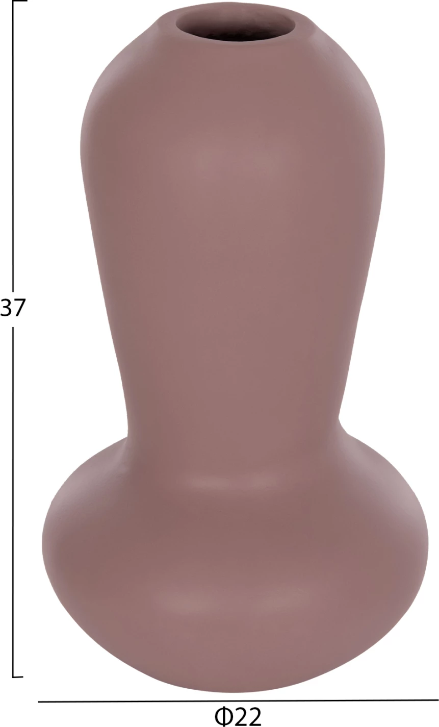 Vazo dekorative tavoline CHELIN, terrakotë, ngjyrë vjollcë, FH4670L, 22x37cm