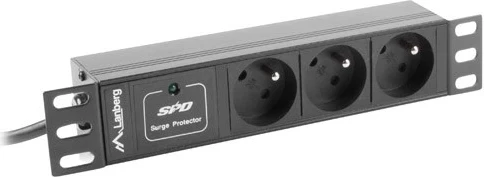 Shirit rryme Lanberg 10" (1U, 10A, 3X 230V PL), i zi