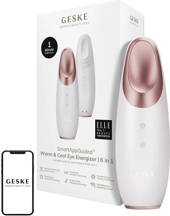 Masazhator sysh Geske Warm & Cool Eye Energizer 6in1 me aplikacion, Starlight