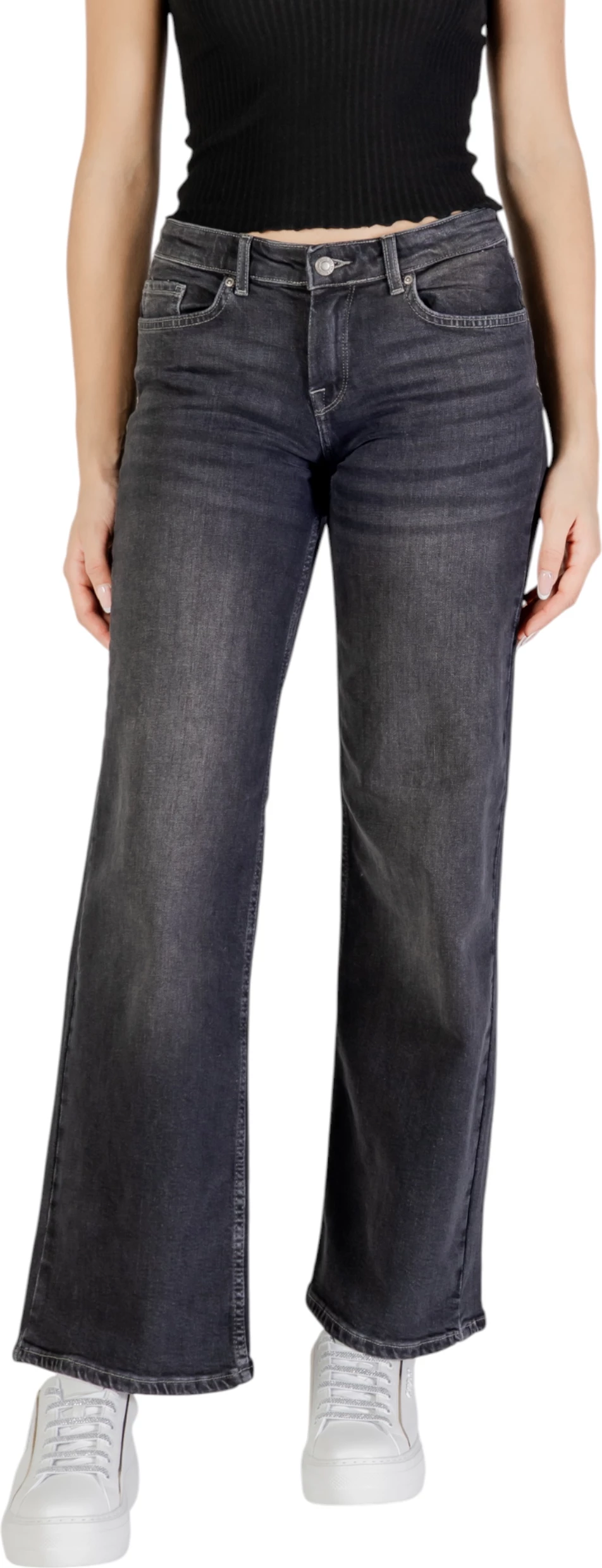 Xhinse për femra Only ONLJUDY-O LW WIDE LEG DNM TAI850, të zeza