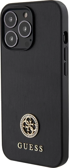 Mbështjellës Guess 4G Strass Metal Logo për iPhone 13 Pro 6.1", i zi