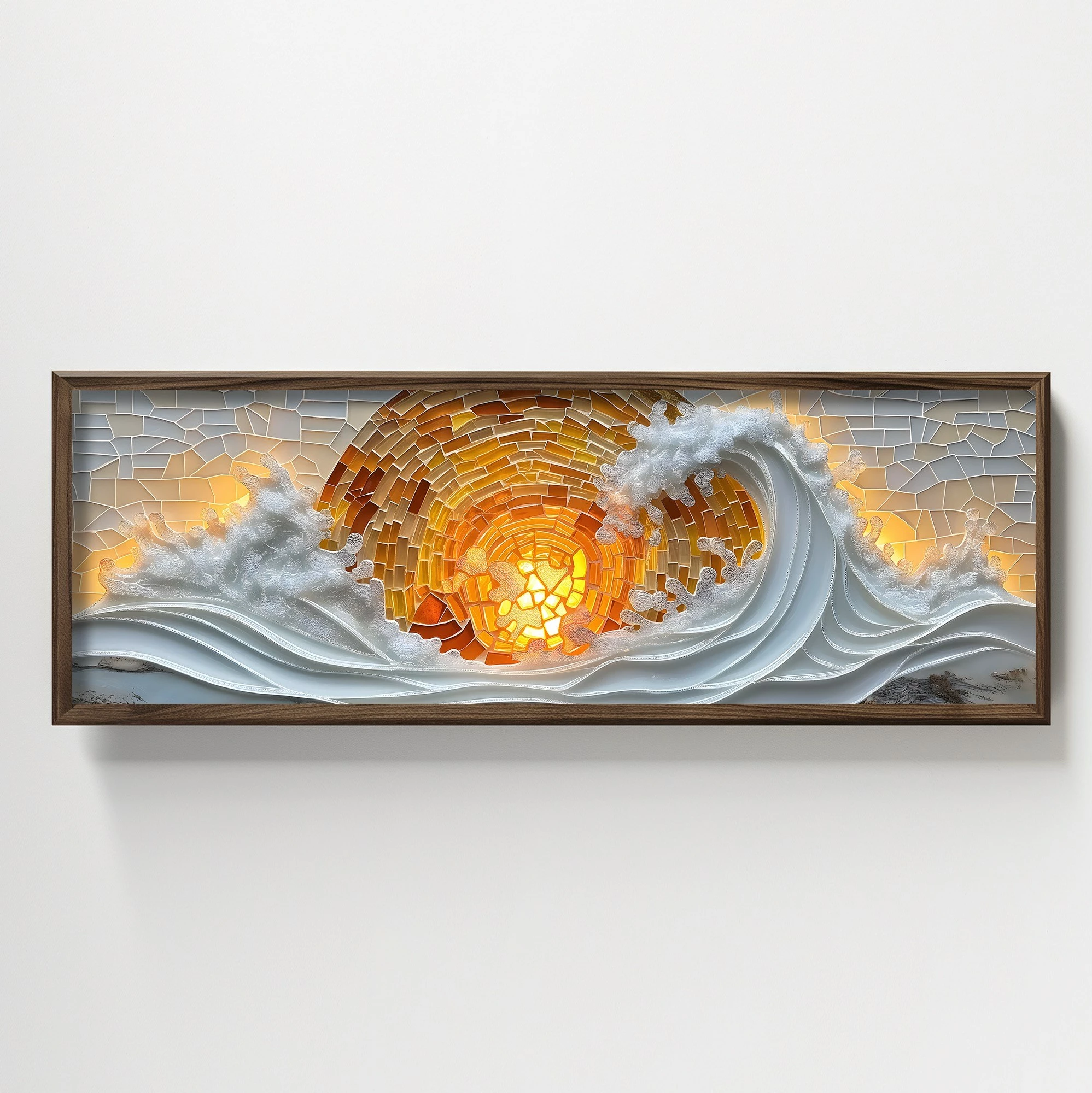 Pikturë dekorative me kornizë MDF, shumëngjyrëshe, Wallity, HUM042, 120x40x3.5cm