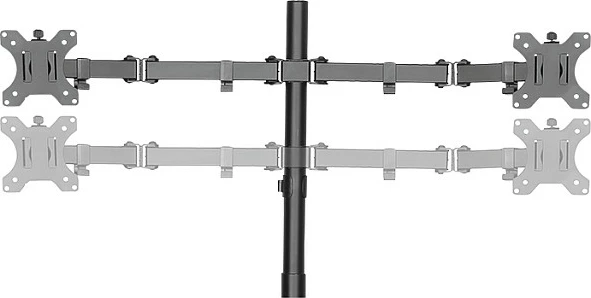 Mbajtëse për 4 monitorë LogiLink, 13"-32", çelik, krah 399 mm, e zezë