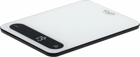 Peshore kuzhine Adler AD 3177, 10 kg, 1 g, USB-C, xham 16x22 cm, e bardhë, me kabllo