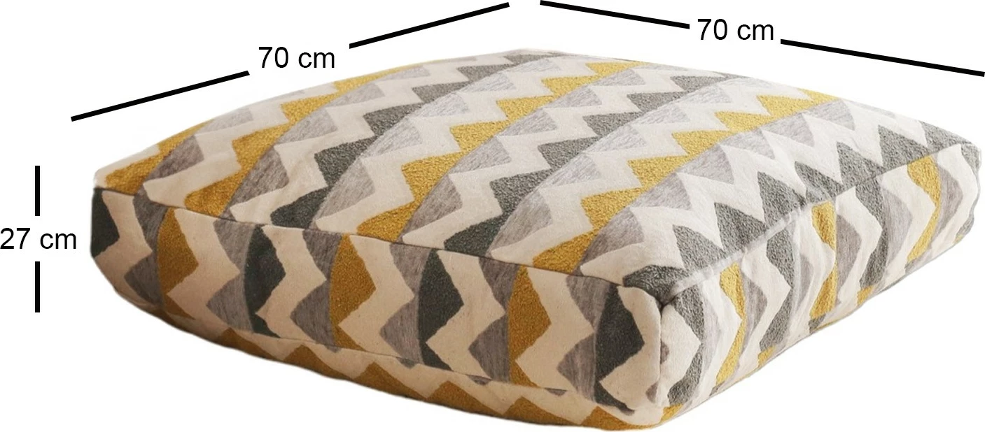 Jastëk Atelier del Sofa, dizajn zikzak, shumëngjyrësh