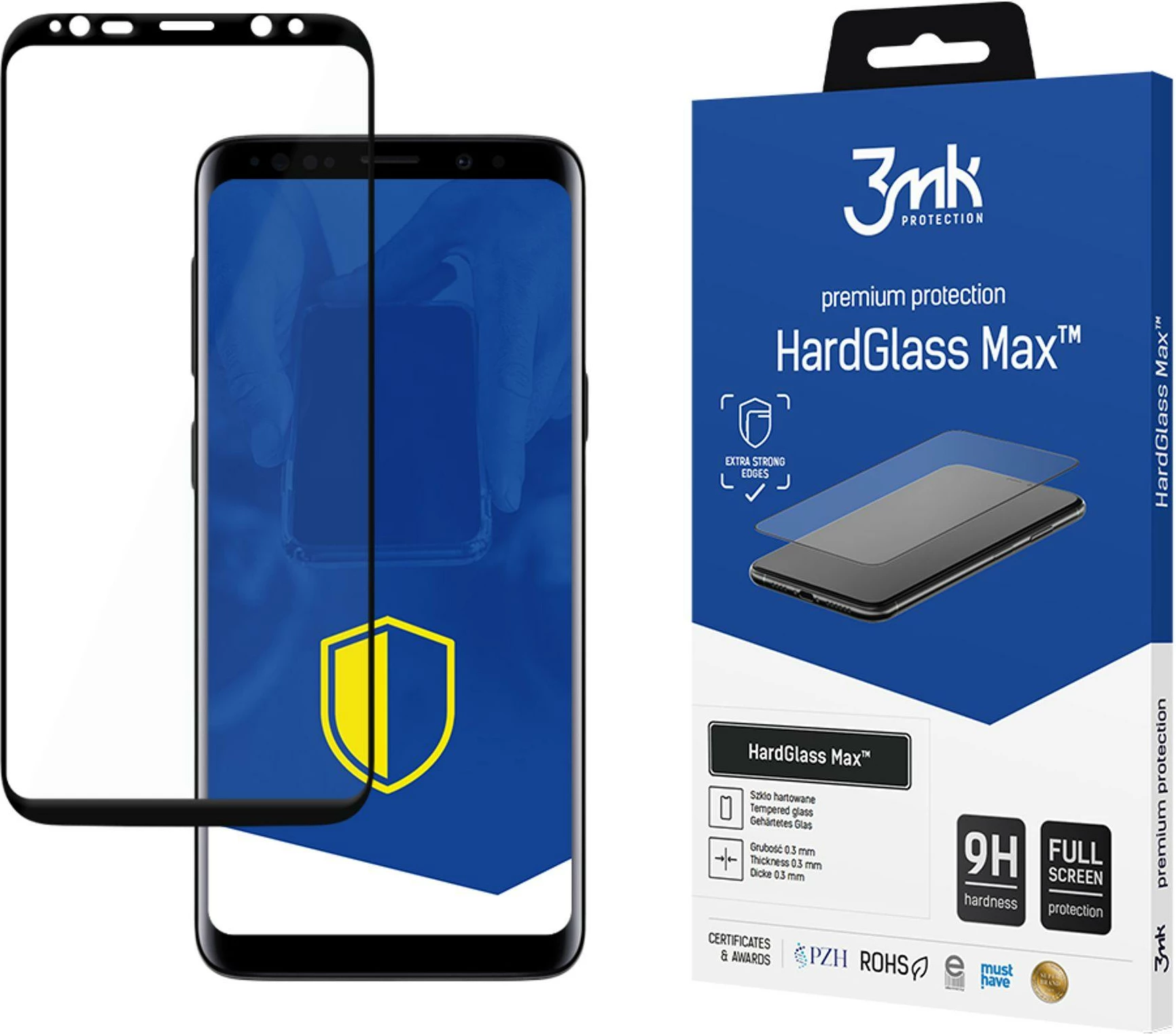 Xham mbrojtës 3mk HardGlass Max për Samsung Galaxy S9, i zi