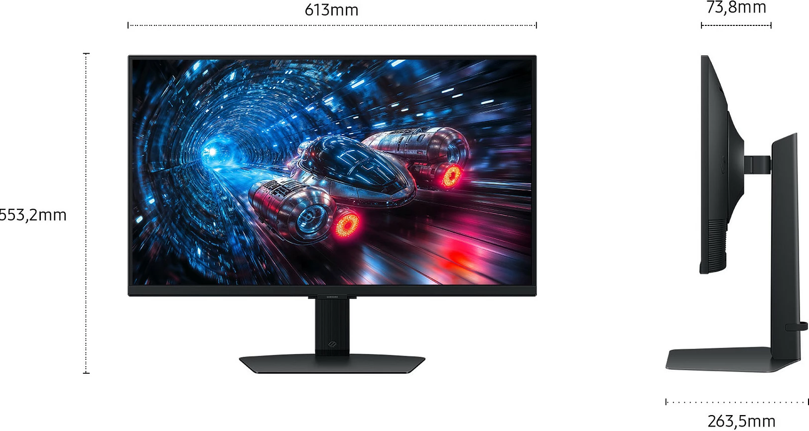 Monitor Samsung Odyssey G7 G70F S27FG702EU, 27", 4K UHD, FreeSync Premium, e zezë