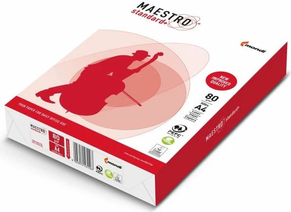 Letër kopjimi Maestro Standard Plus A4, 80g/m2, 500 fletë, e bardhë