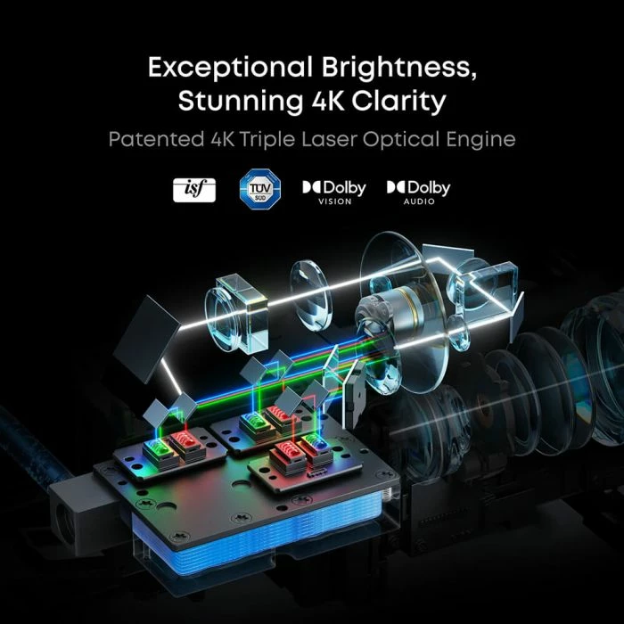 Projektor portativ Anker Nebula X1 D23512F1 4K Triple Laser 3500 ANSI lumens, gri e errët