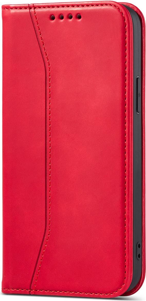 Mbështjellës Hurtel Magnet Fancy Case për iPhone 14 Pro Max, me portofol dhe mbajtëse, Kuq