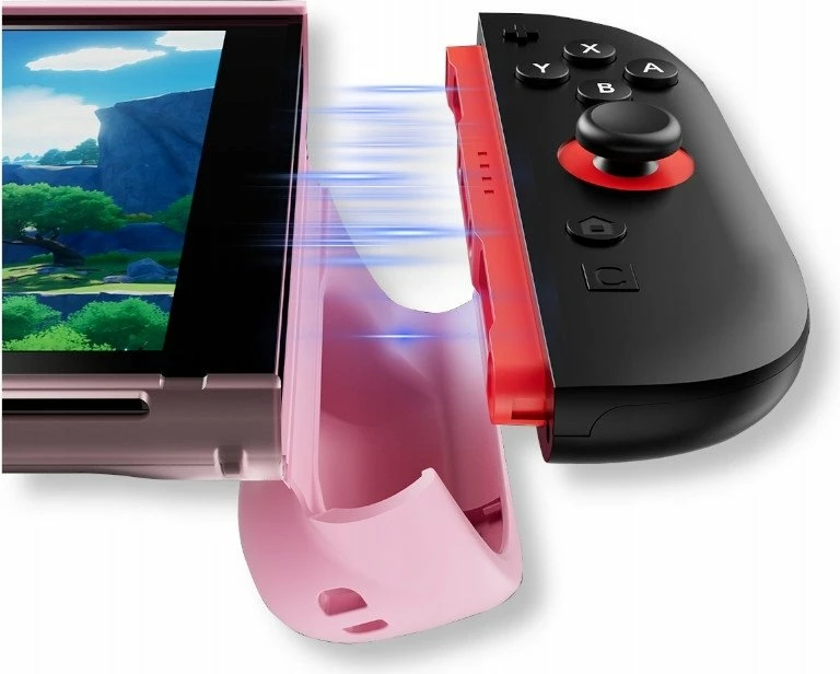 Mbështjellës për konzolë Yaxo BUZZARD YAX-GA-CS-18 për Nintendo Switch 2, mbrojtje military-grade, këmbëz palosëse, Neon Pink