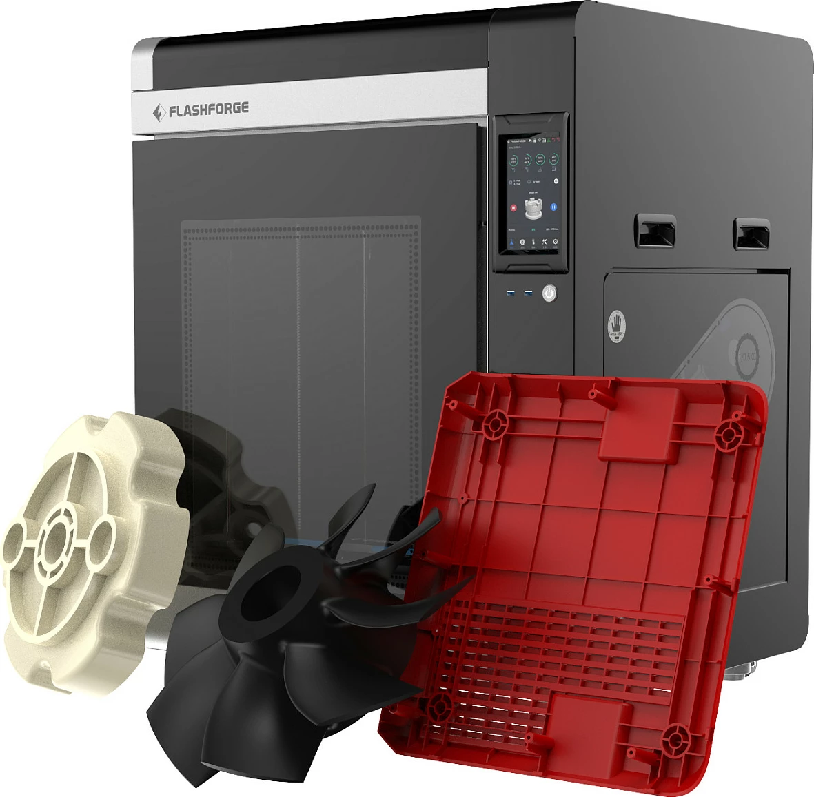 Printer 3D Flashforge Creator 4A, volum printimi 400×350×500 mm, Wi‑Fi/Ethernet, ekran 7", zezë/gri