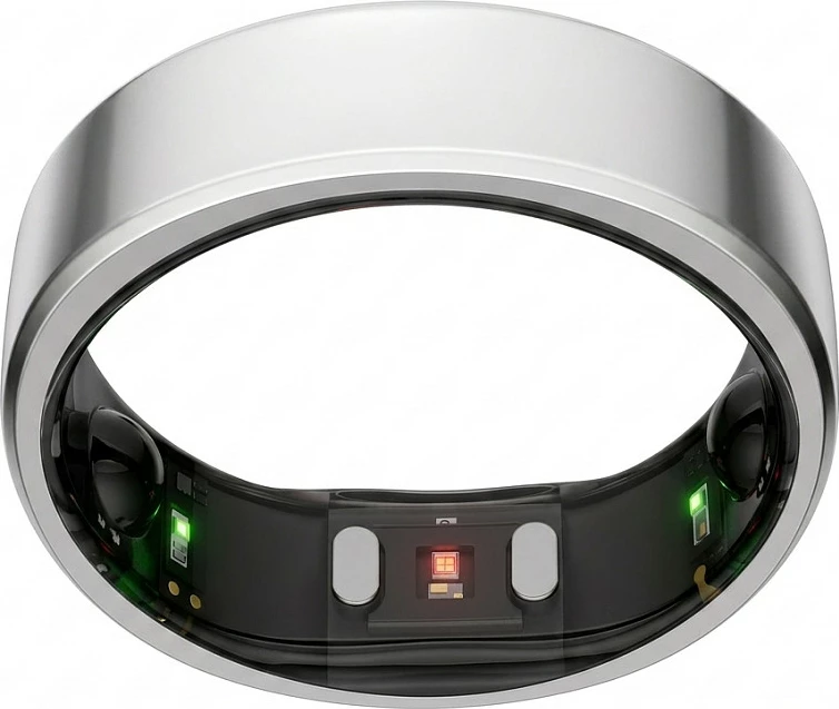 Unazë smart RingConn Gen 2, tracker aktiviteti, IP68, bateri 13.5 mAh, argjendtë
