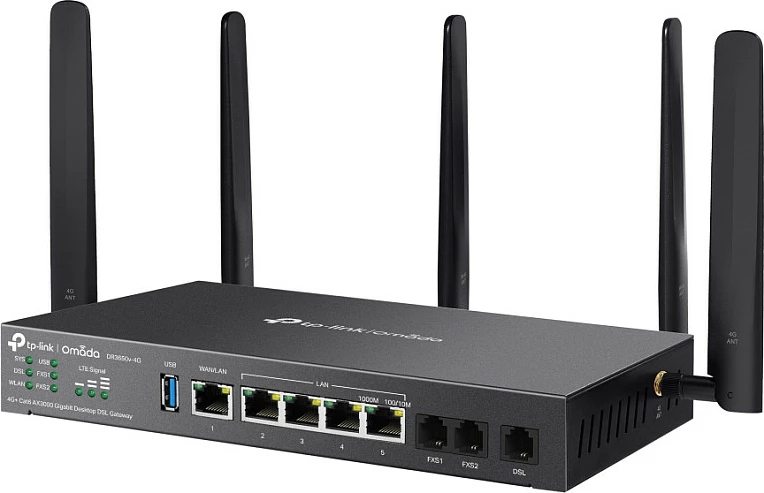 Router TP-Link Omada DR3650V-4G, Dual-band 2.4/5 GHz, VDSL/ADSL, Gigabit, 4G USB, i zi