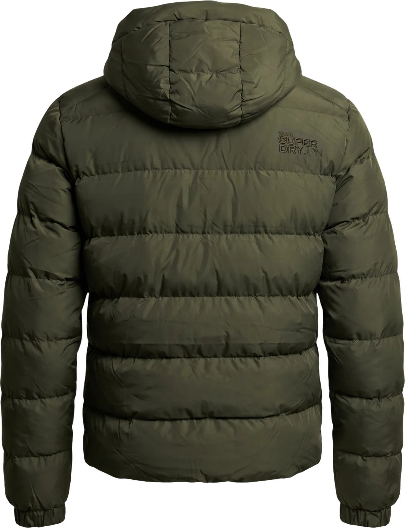 Jakne puffer sportive me kapuç Superdry SDM5011905A për meshkuj, e gjelbër ulliri [Madhësia: XL]