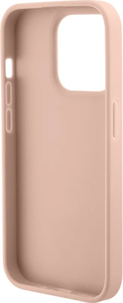 Mbështjellës Guess Croco Triangle Metal Logo për iPhone 15 Pro Max, Rozë