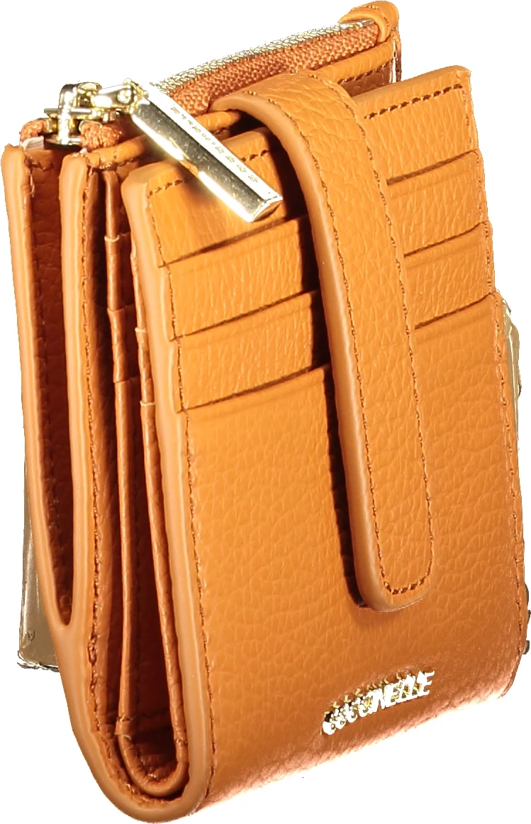 Portofol për femra COCCINELLE Metallic Soft Wallet, portokalli