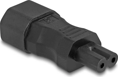 Adapter rryme DeLOCK IEC 60320 C14 në C7, 250 V, 2.5 A, i zi