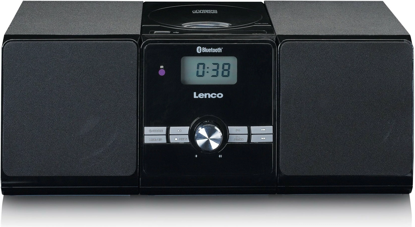 Sistem zëri Lenco MC-030, Bluetooth, USB, FM, i zi