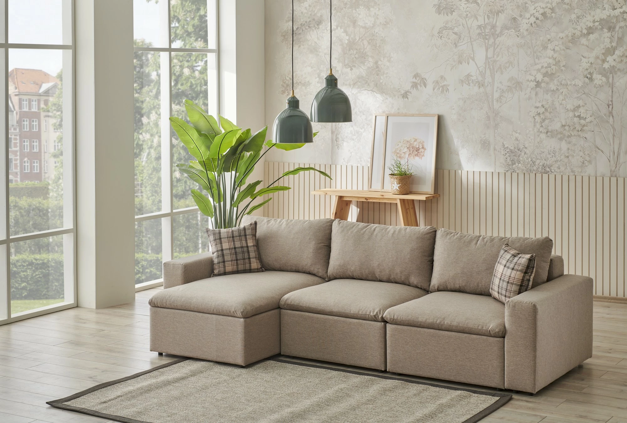 Kënd divan Atelier del Sofa, Flov, ngjyrë krem