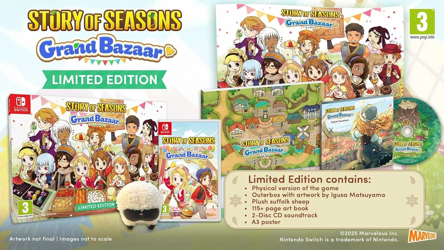 Lojë për Nintendo Switch Marvelous Europe Story of Seasons: Grand Bazaar Limited Edition, PEGI 3, set koleksionist