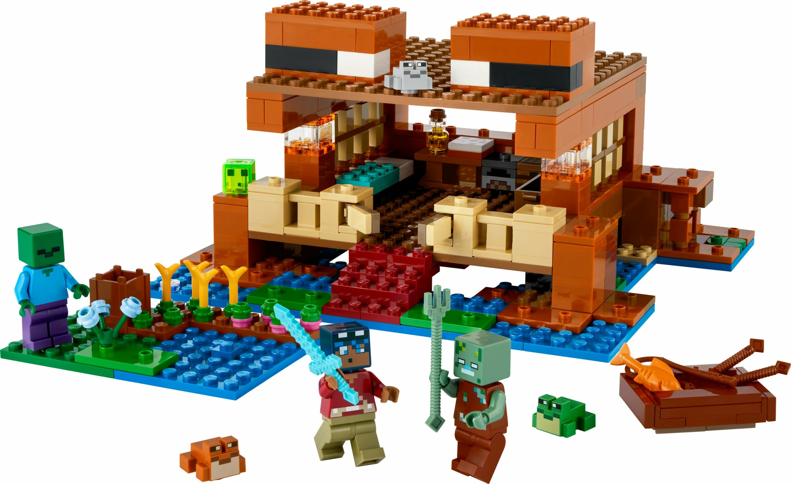 Set ndërtimi LEGO Minecraft 21256 The Frog House, 400 pjesë, shumëngjyrëshe