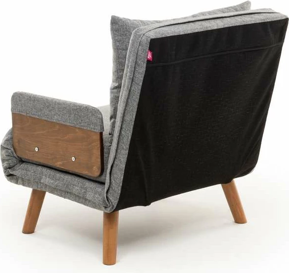 Krevat-karrige një vendës, Atelier del Sofa, Cosmo Single, gri e çelët