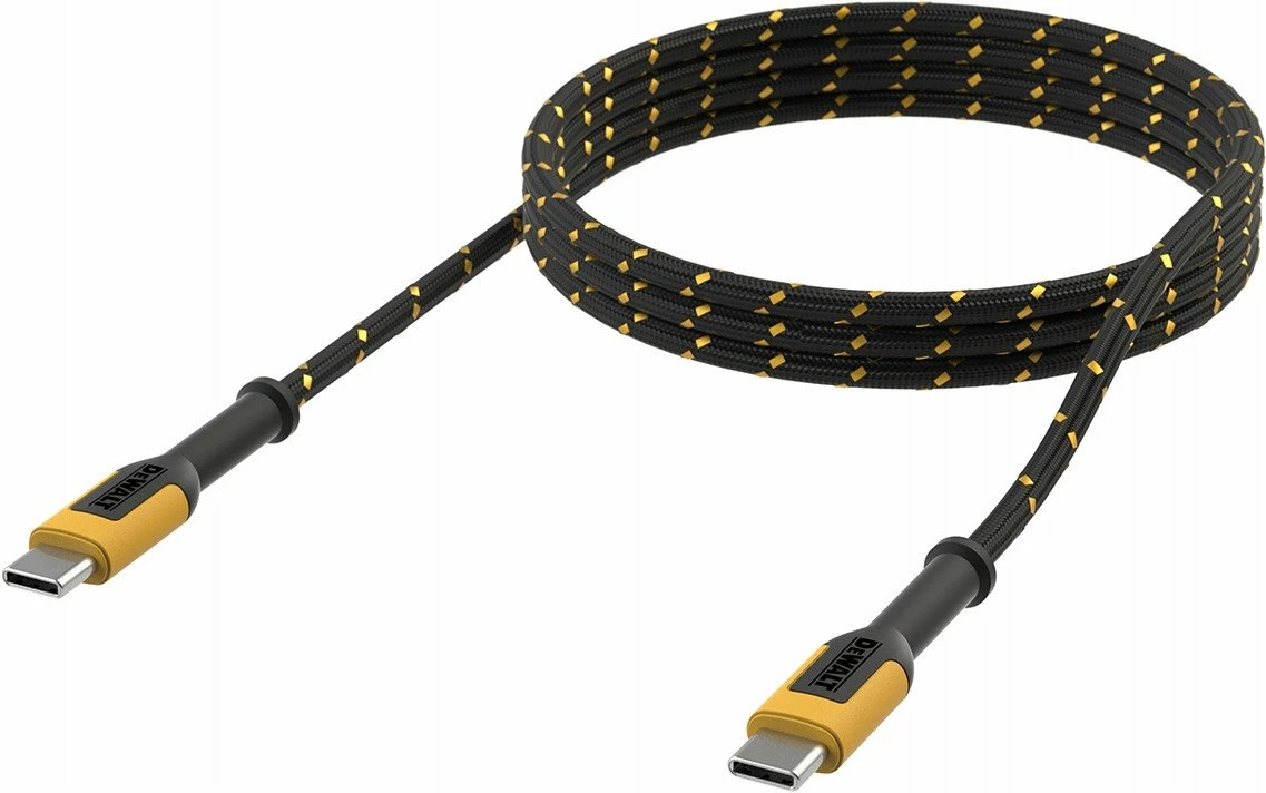 Kabllo USB-C në USB-C DeWalt DXMA131-0007-DWG 1.8 m 100W e përforcuar me Kevlar, e zezë