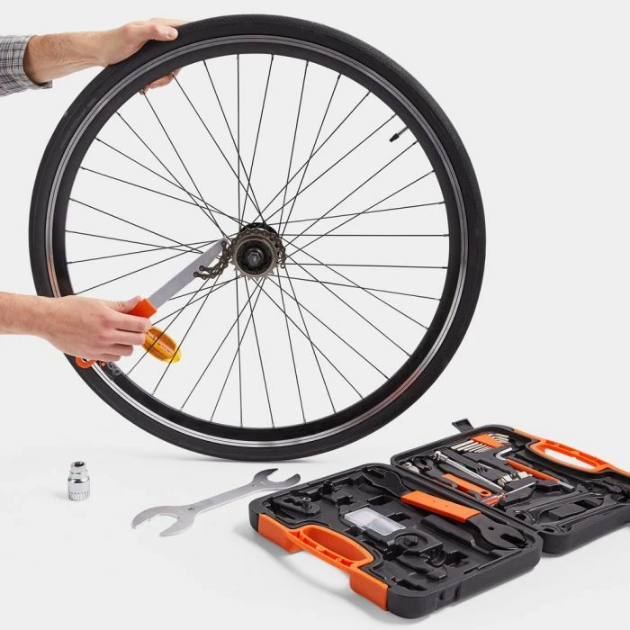 Set veglash për biçikletë VonHaus 3500242, 35 copë, me kuti, zi/portokalli