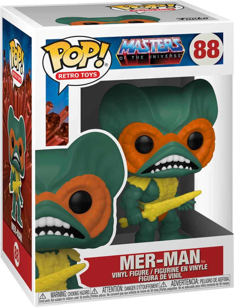 Figurinë koleksionuese Funko POP! Vinyl Funko MOTU Merman, jeshile/portokalli