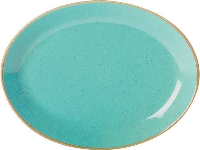 Pjatë ovale Porland Seasons Laguna 310x240 mm, porcelan, blu qielli, set 6 copë